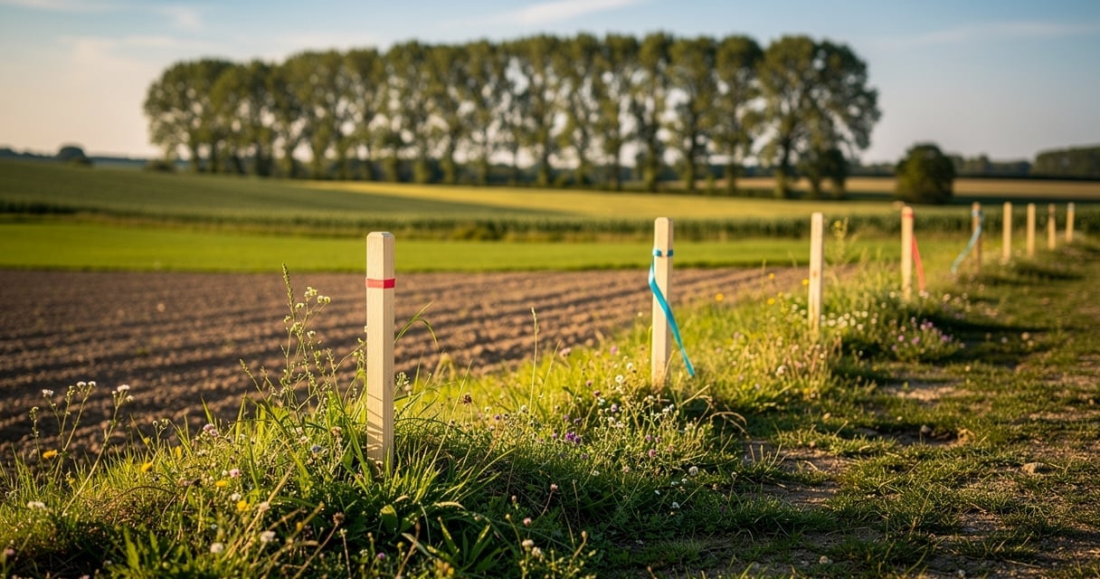 Terrain constructible borné dans la campagne de l'Oise près de Compiègne